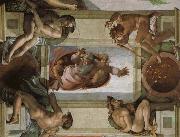 Michelangelo Buonarroti, God separates the waters and the country and blesses its work,